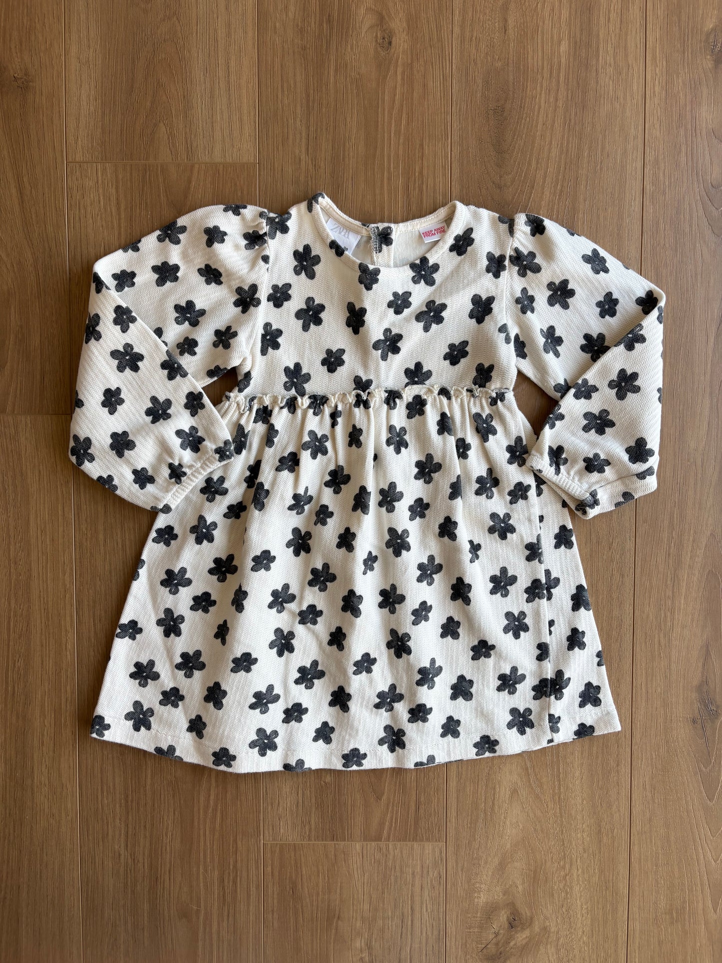 Robe manches longues - Zara - 2/3 ans