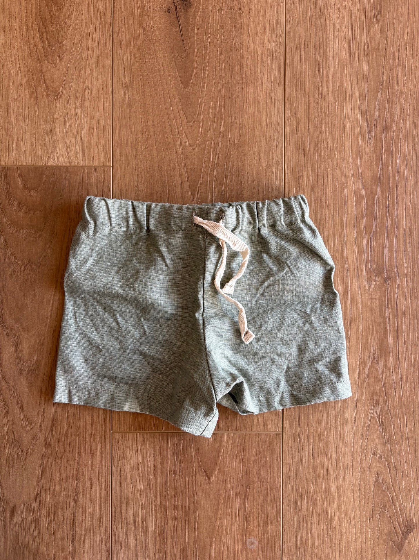 Short en lin - Les petites natures - 6/12 mois