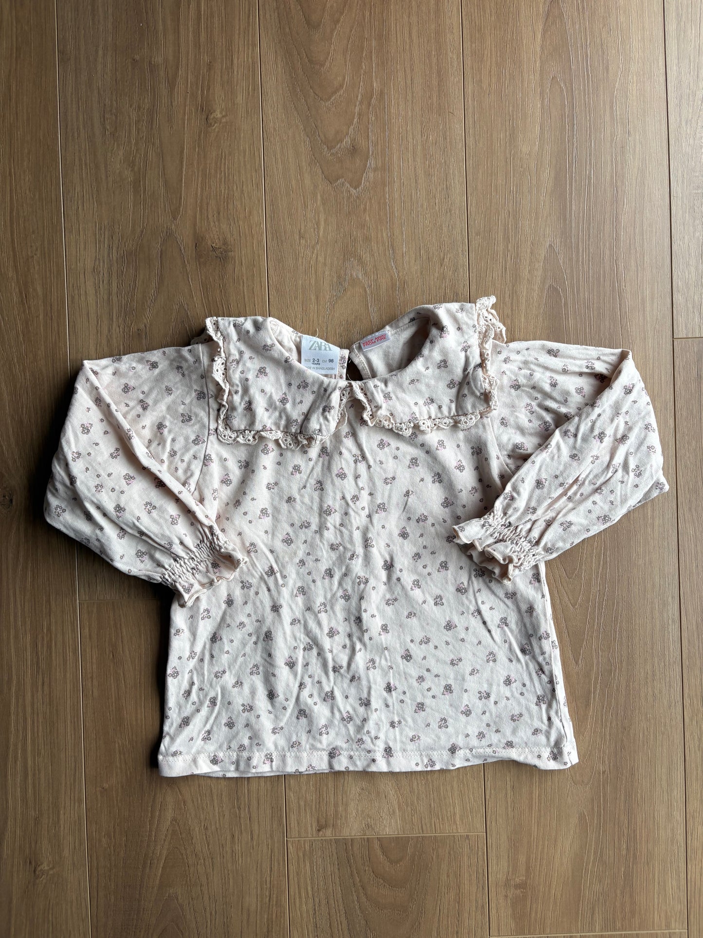 Chandail manches longues avec col - Zara - 2/3 ans