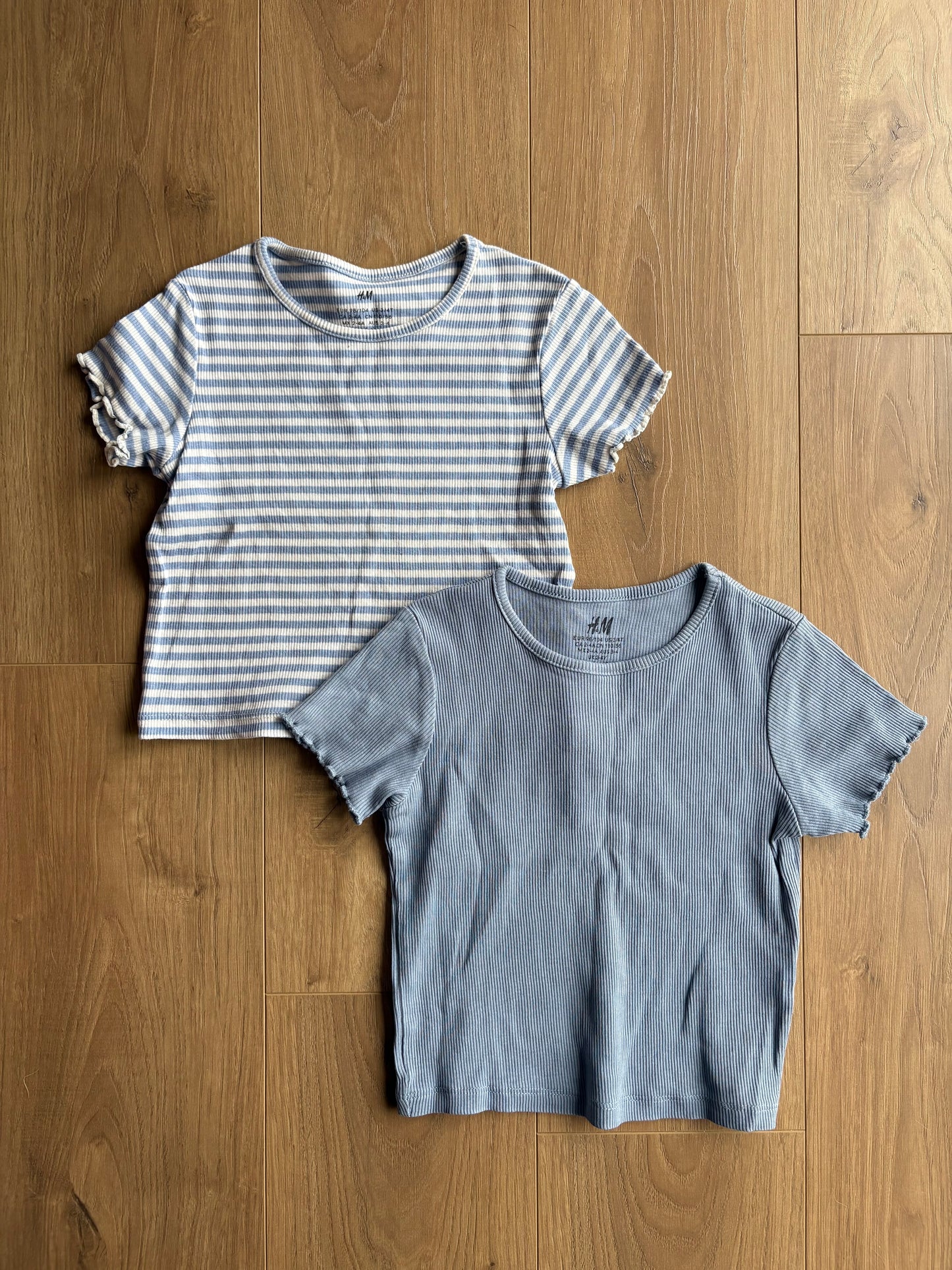 Lot T-Shirt côtelé - H&M - 2/4 ans