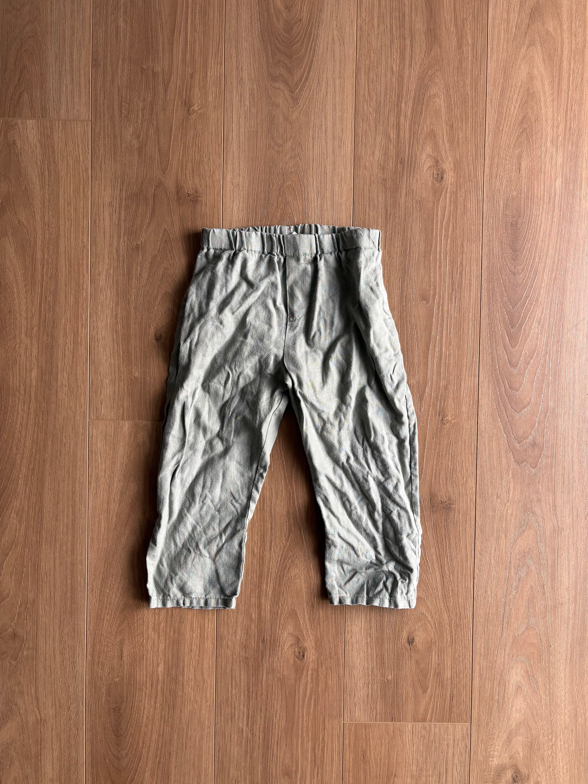 Pantalon en lin - Les petites natures - 2/3 ans *vert sauge*