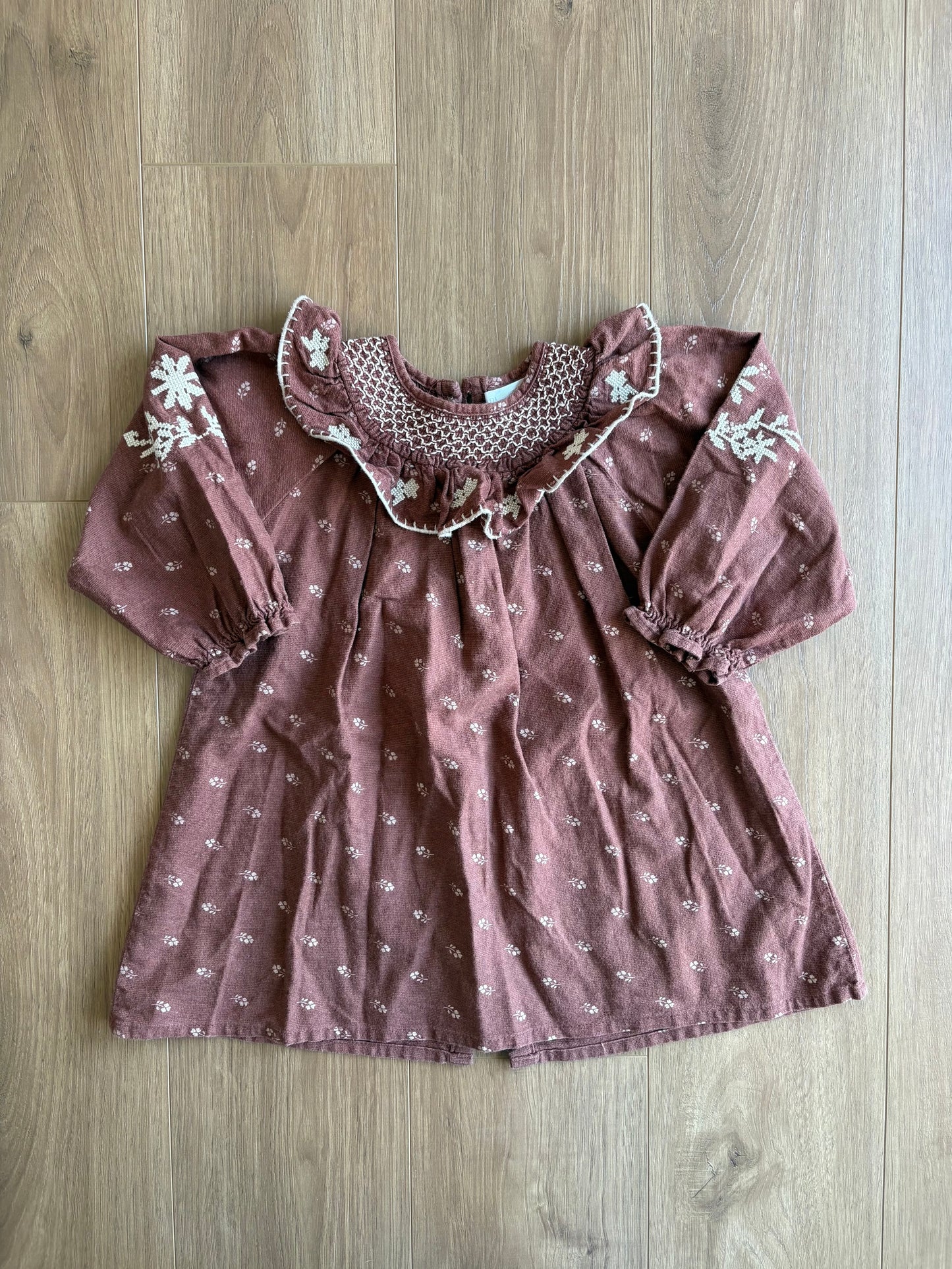 Robe manches longues - Zara - 2/3 ans