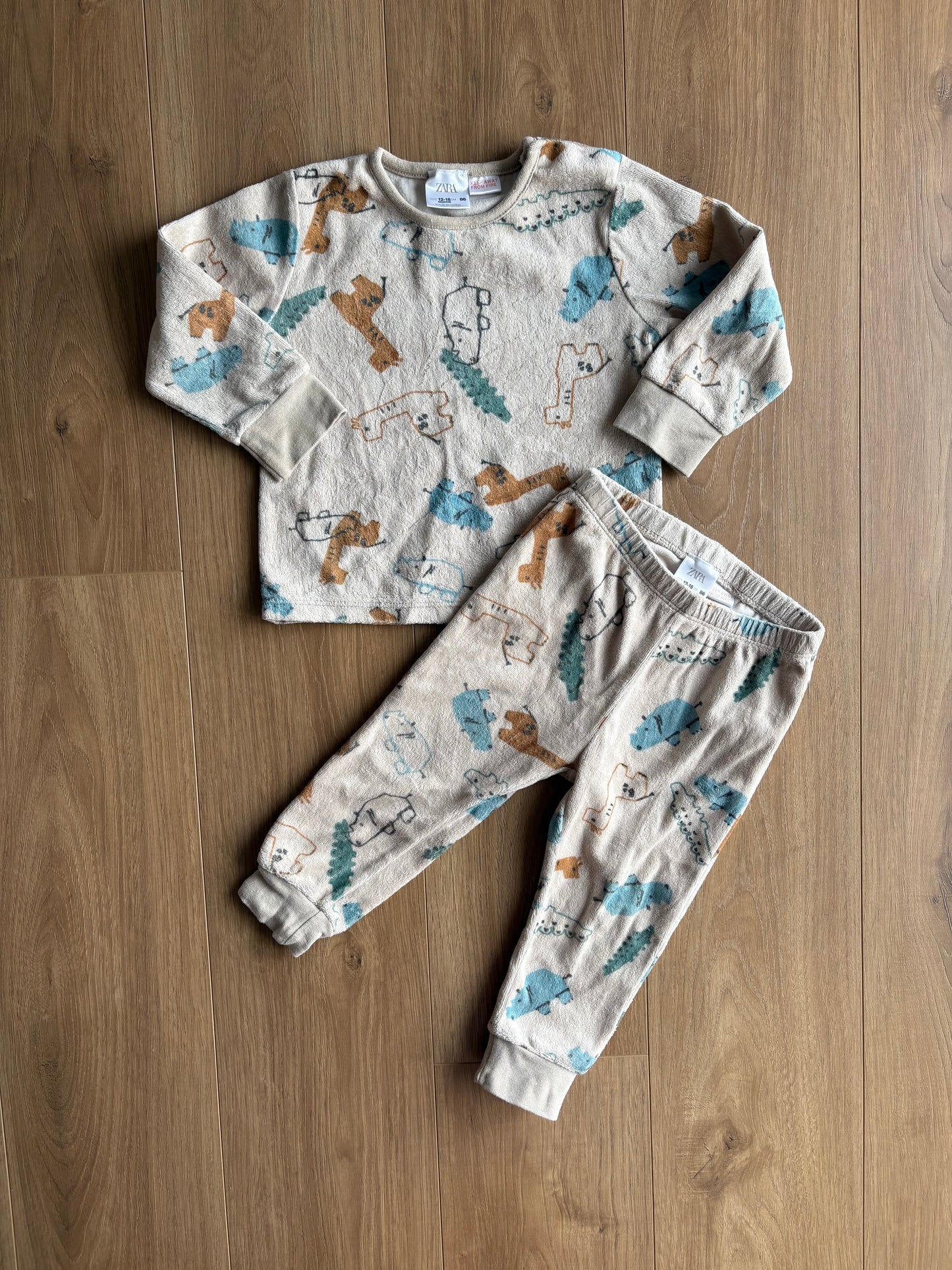 Pyjama 2 pièces velours - Zara - 12/18 mois