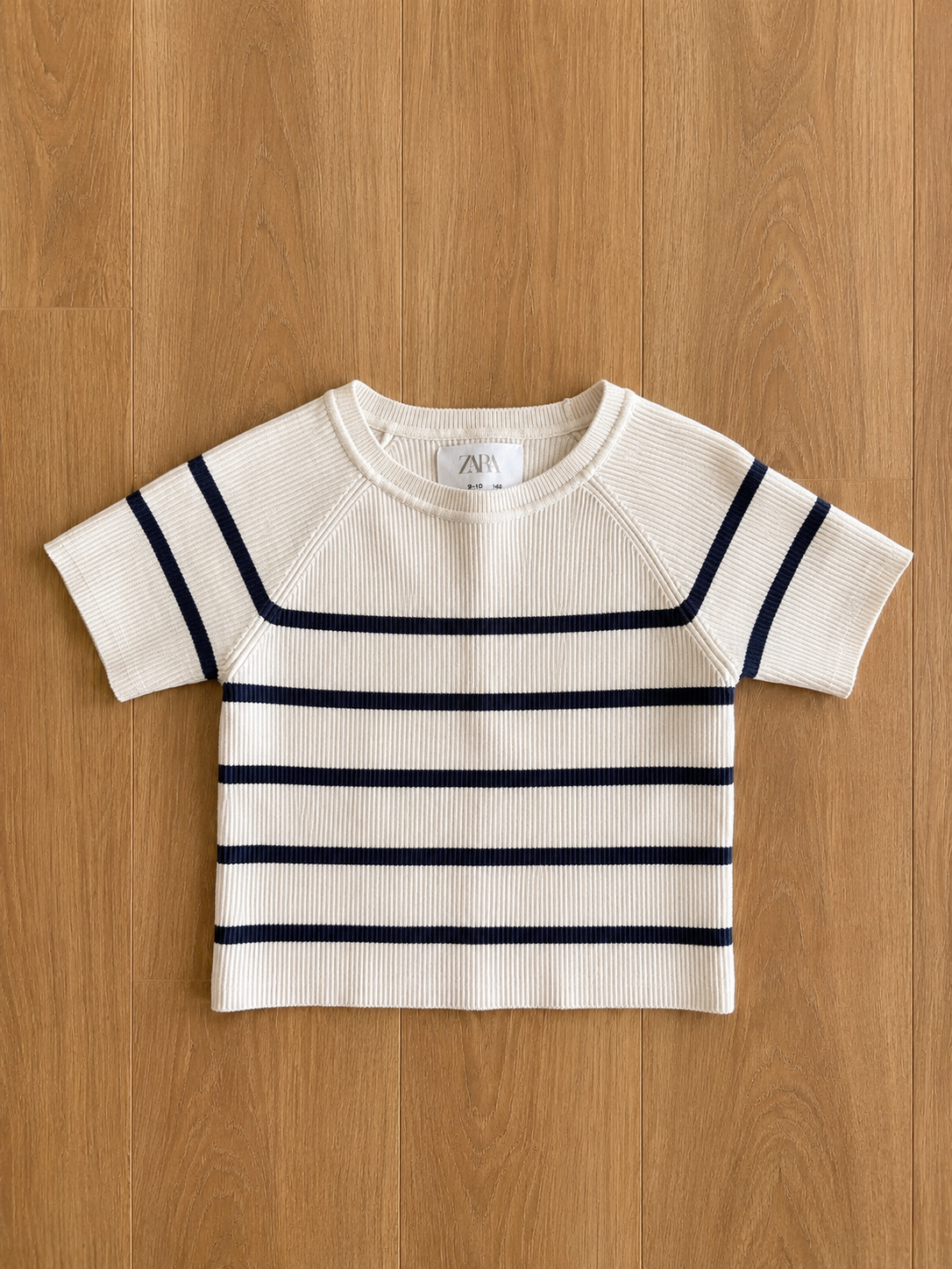 T-shirt côtelé - Zara - 9/10 ans