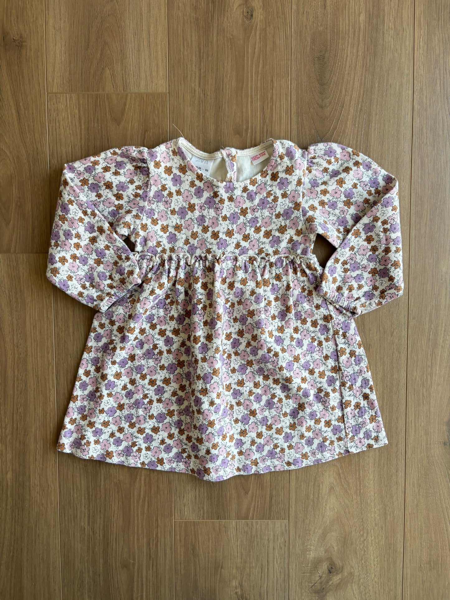 Robe manches longues - Zara - 18/24 mois