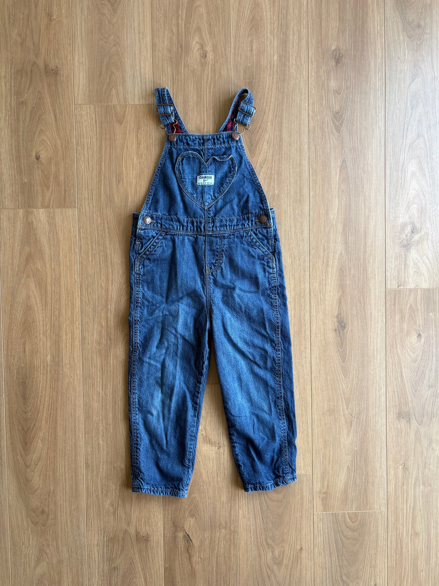 Salopette jeans - Oshkosh - 5 ans *Intérieur doublé carreauté*