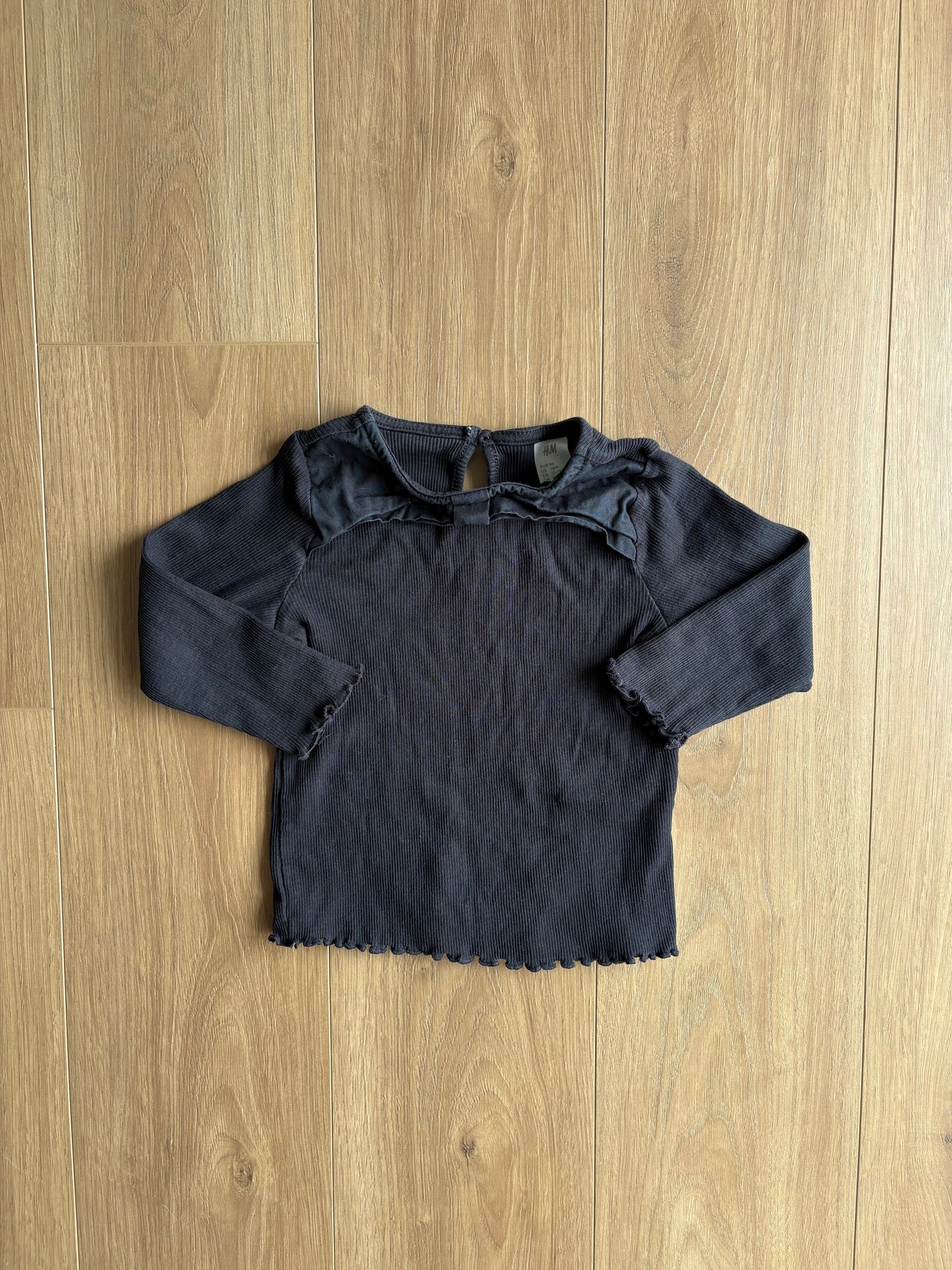 Chandail manches longues côtelé  - H&M - 12/18 mois