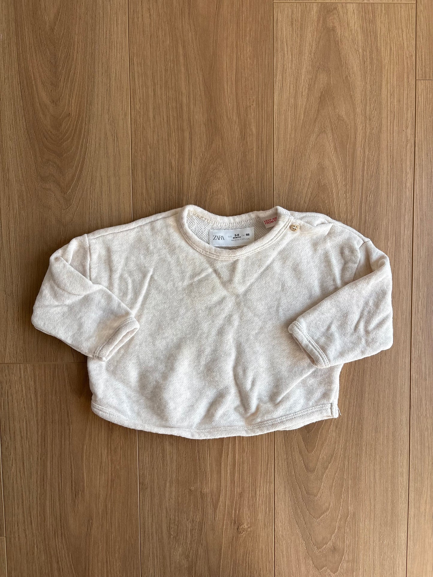 *mini tache col*Chandail manches longues - Zara - 3/6 mois