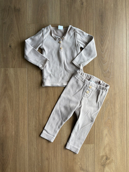 Ensemble 2 pièces - H&M - 6/9 mois *legging ajustable*