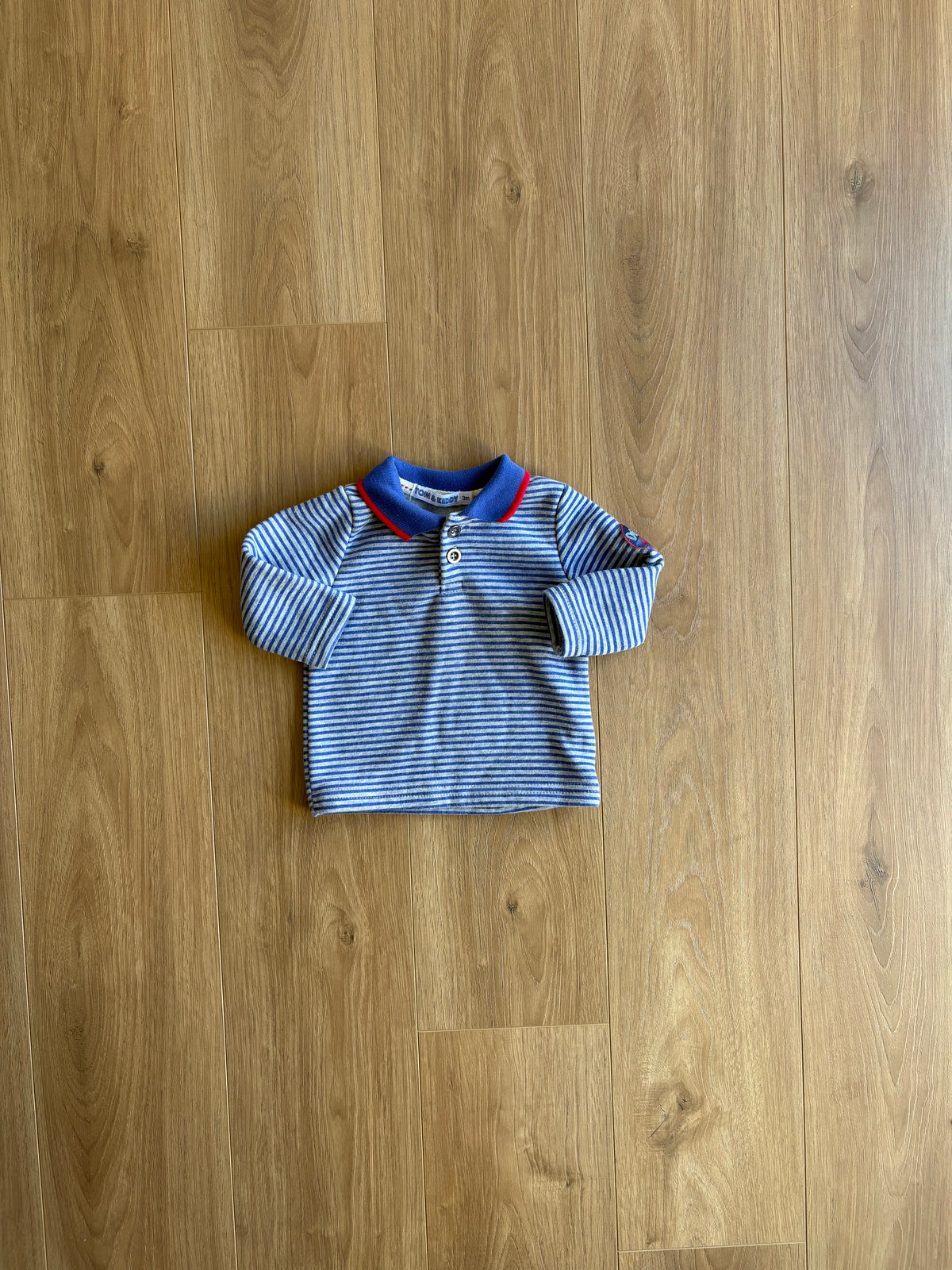 *Vintage* Chandail manches longues col polo - Tom & Kiddy - 3 mois (interieur en polar)