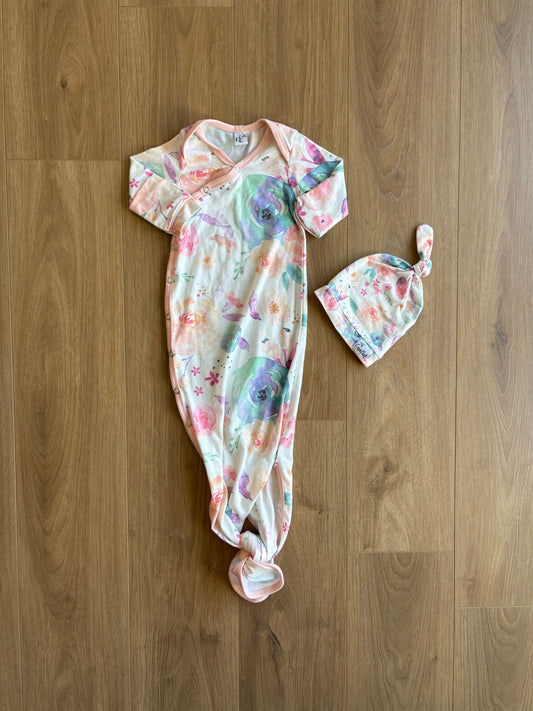 Dormeuse + bonnet - Copper pearl - 0/6 mois