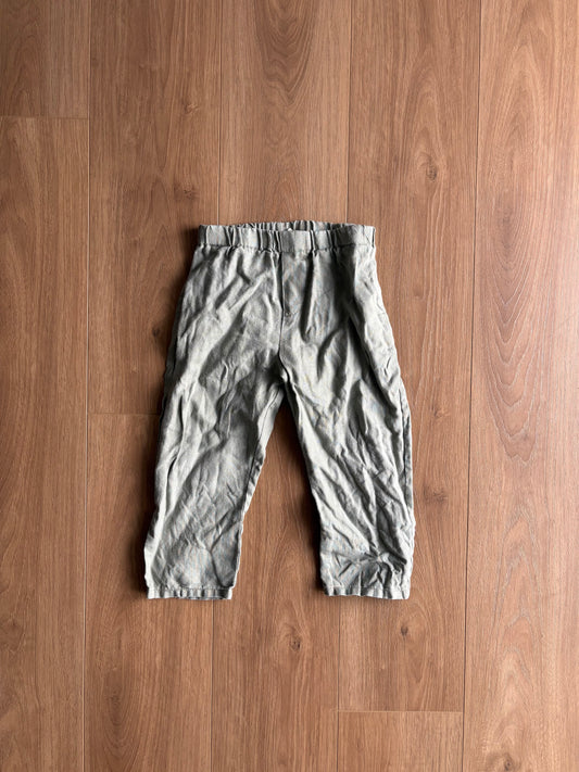 Pantalon en lin - Les petites natures - 2/3 ans *vert sauge*