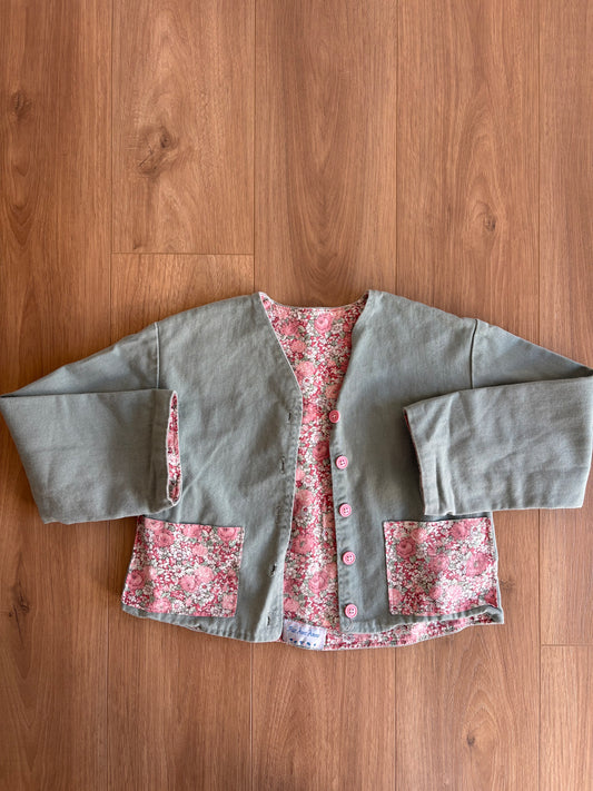 *Fait à la main* Veste - sans étiquette - 7/8 ans