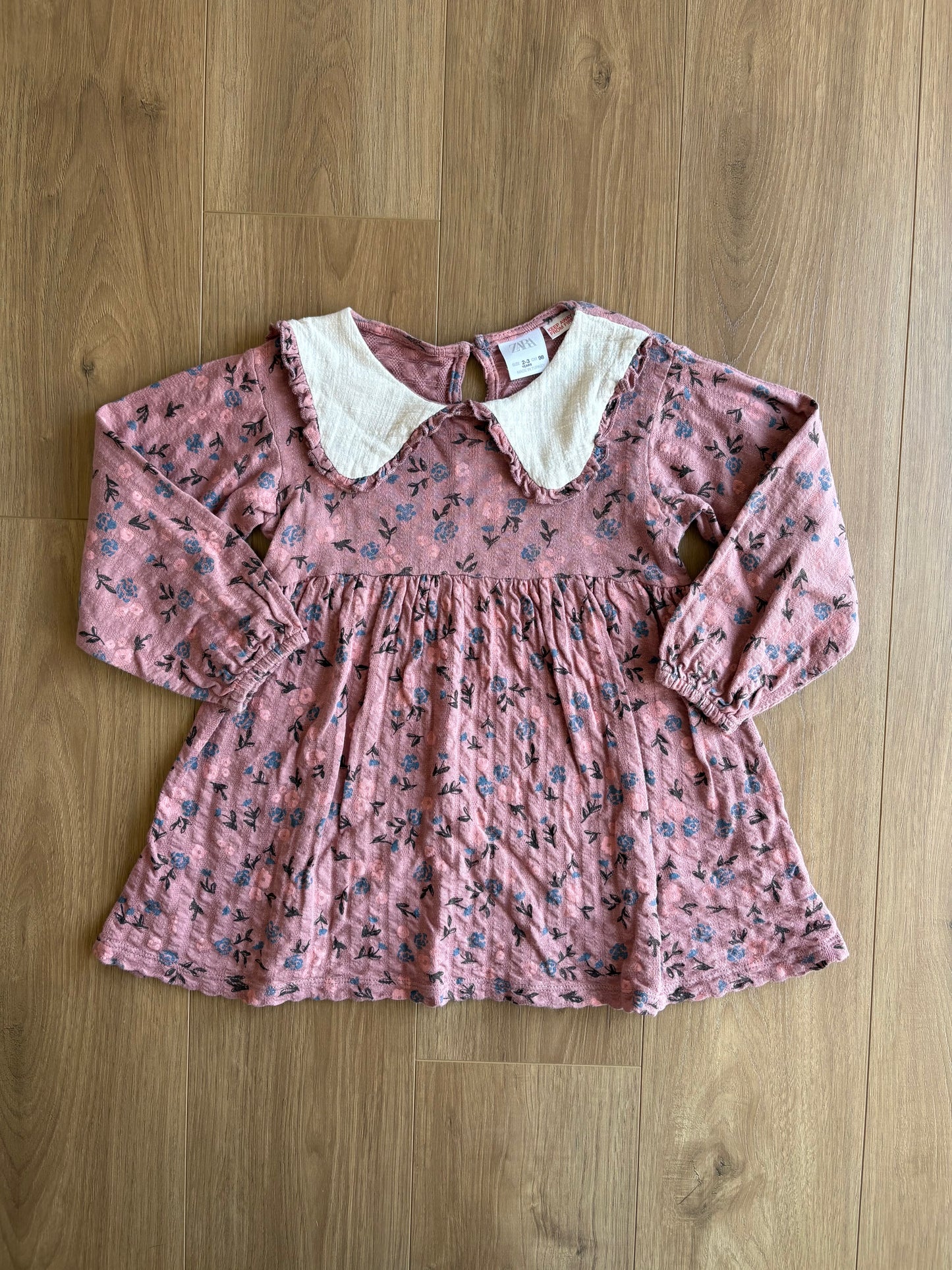 Robe manches longues - Zara - 2/3 ans