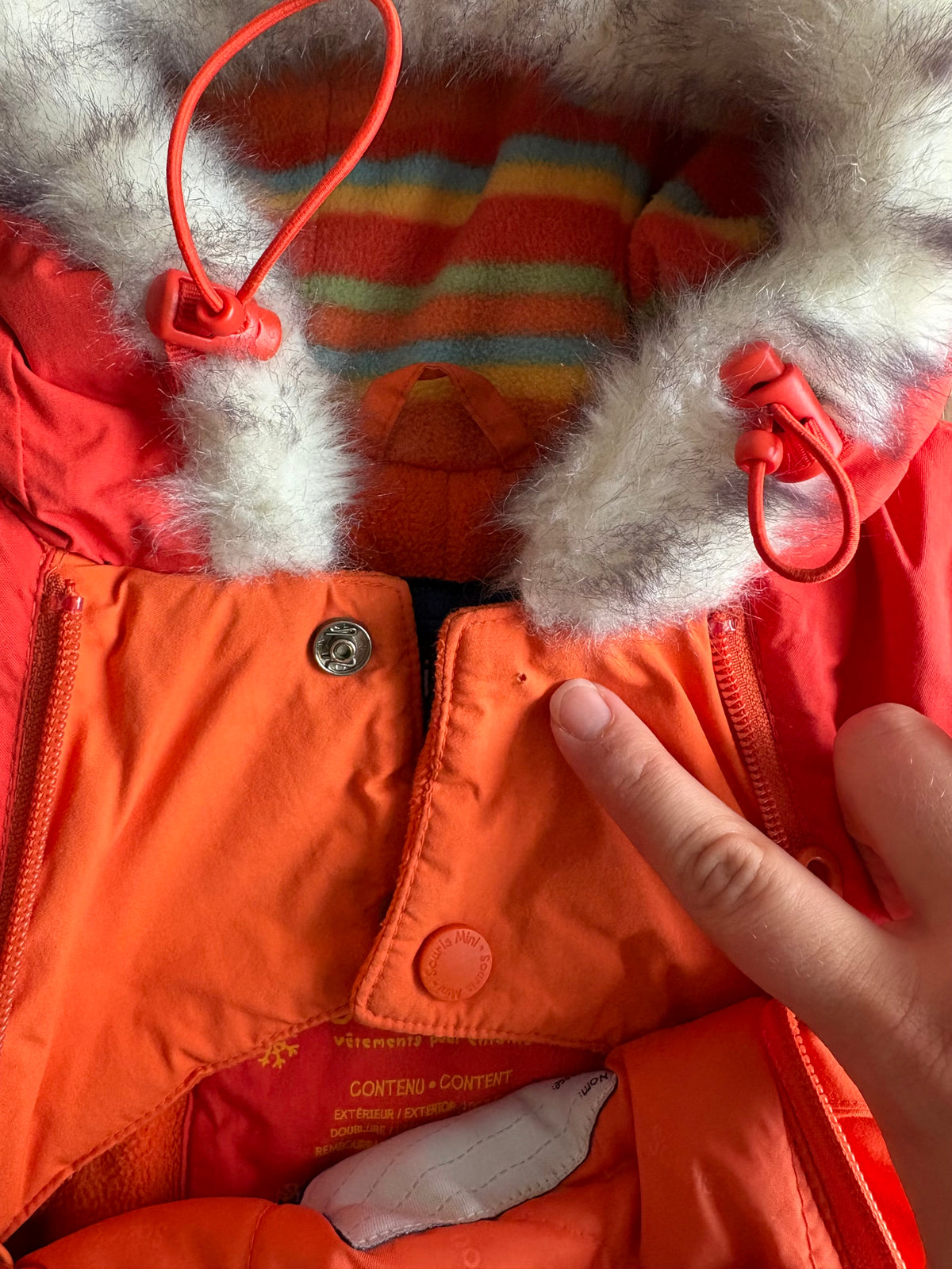 *imparfait* Manteau hiver + accessoires - Souris Mini - 6/9 mois (fait grand)