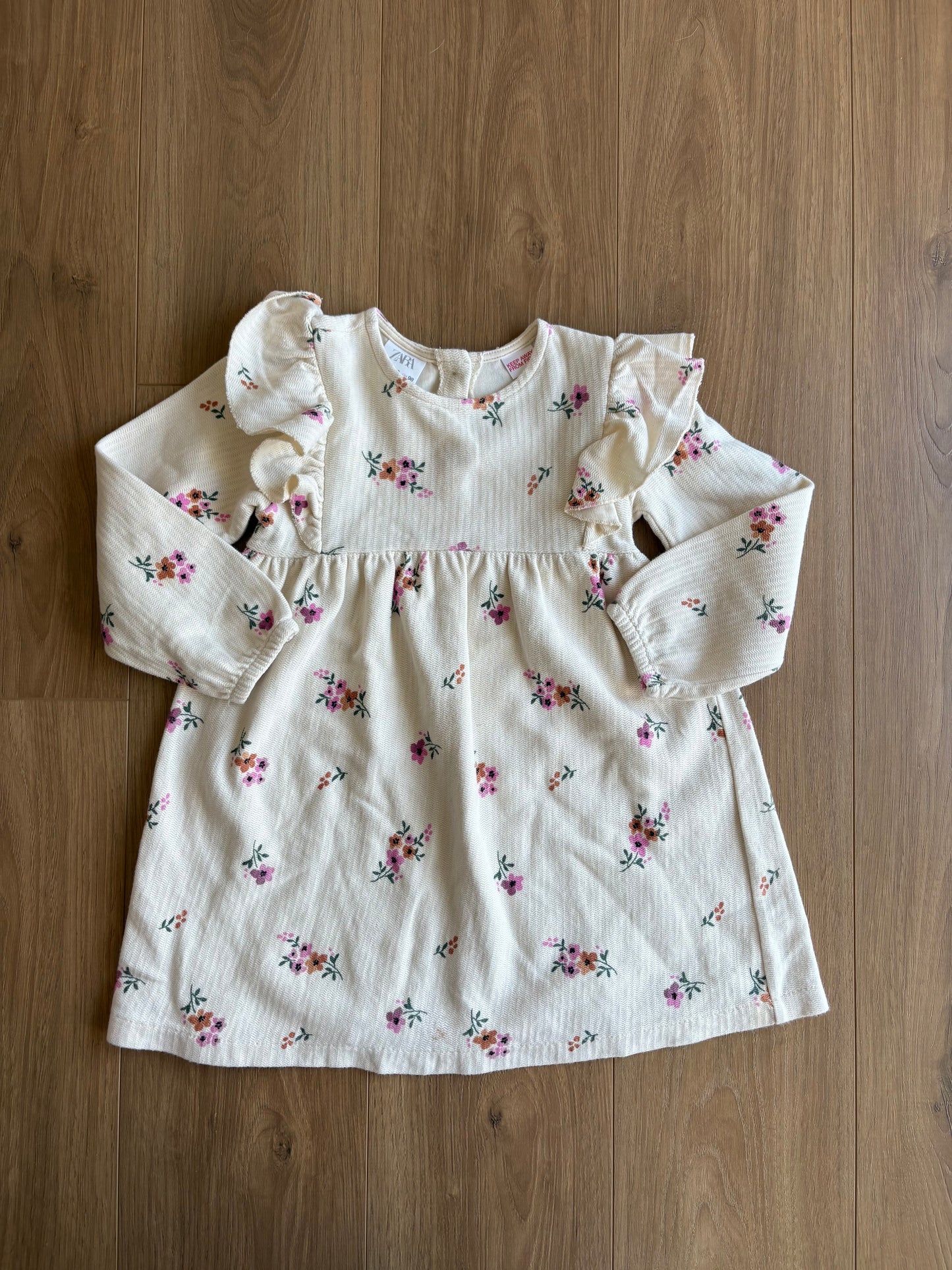 Robe manches longues - Zara - 2/3 ans