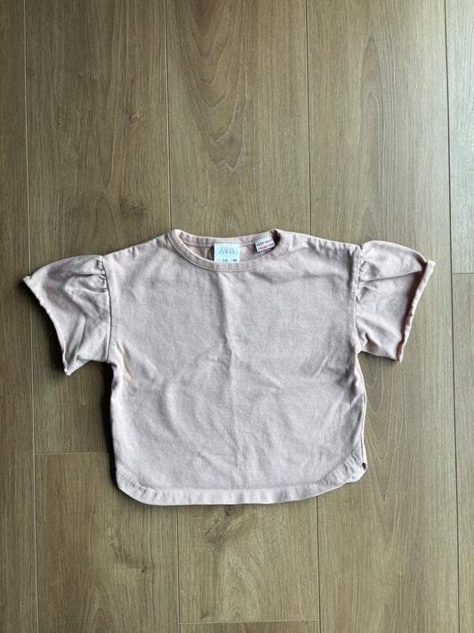 #69 T-Shirt manches volant - Zara - 3/6 mois