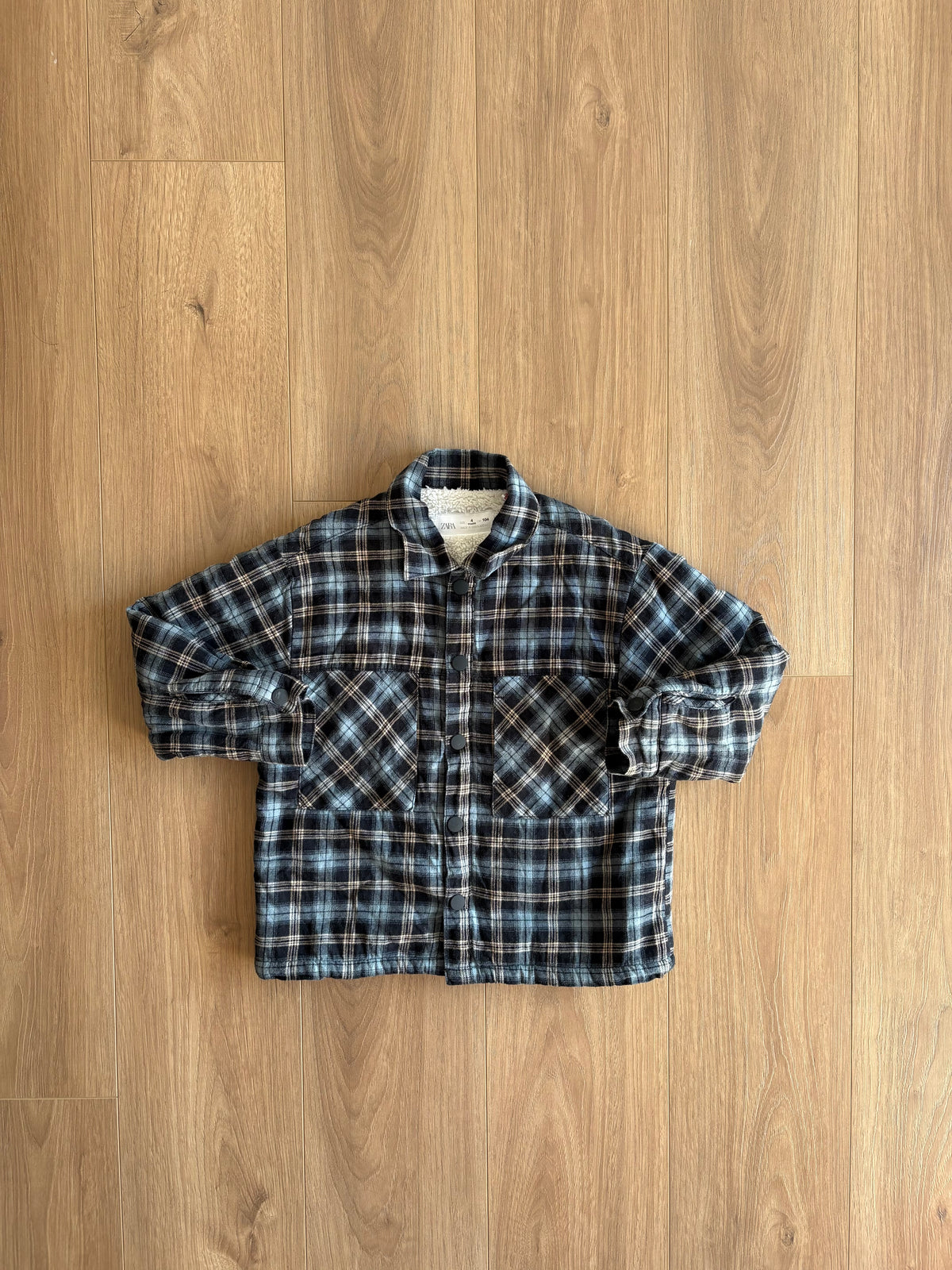 Manteau effet chemise *intérieur sherpa* - Zara - 4 ans
