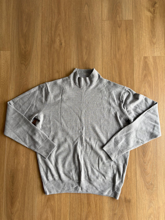 Pull col montant *laine de mérino* - Black Brown - Large