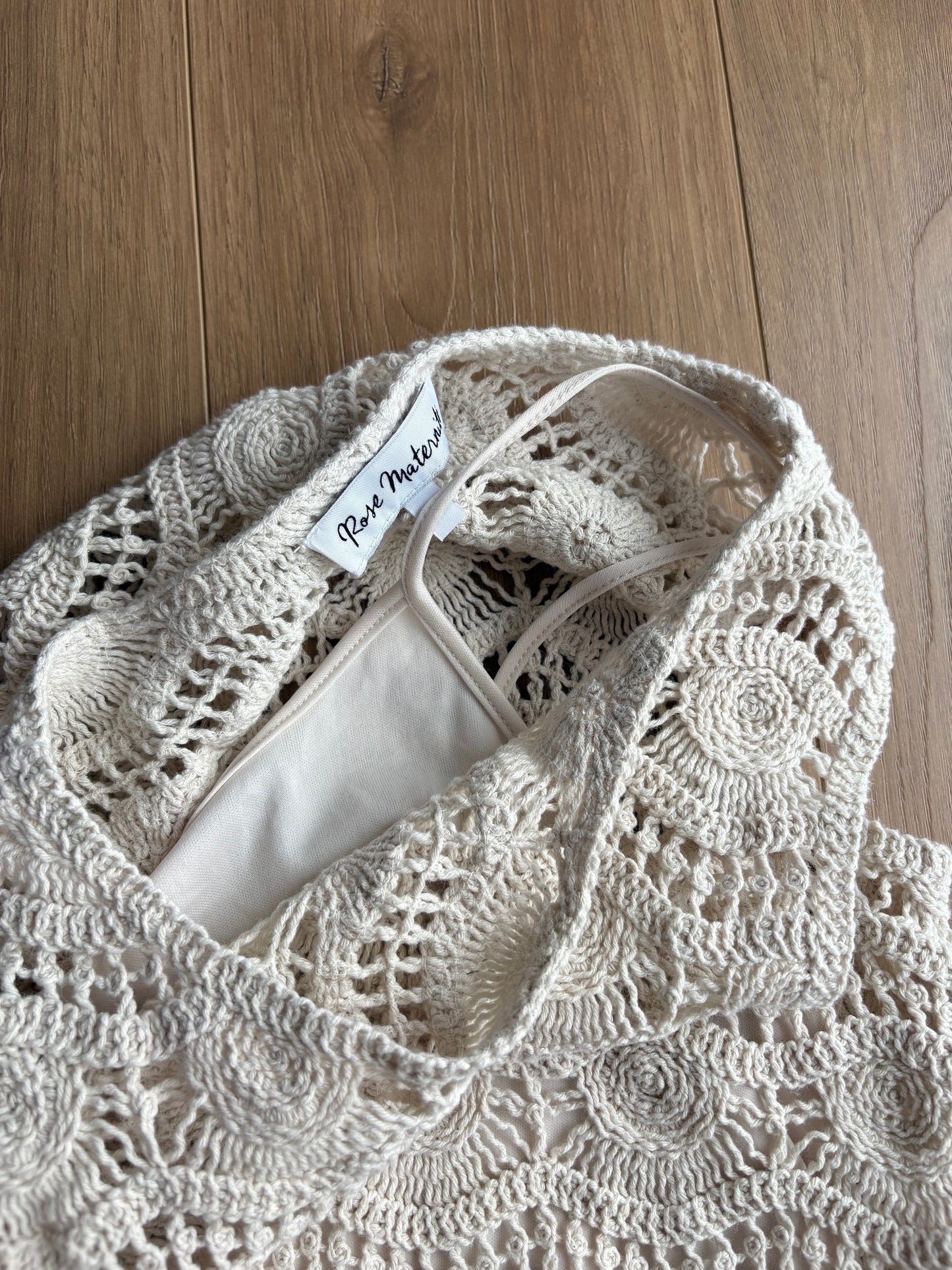 Robe Louise en crochet - Rose maternité - Small