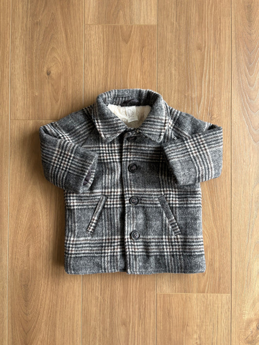 Manteau automne/printemps - H&M - 4/6 mois *interieur en mouton*