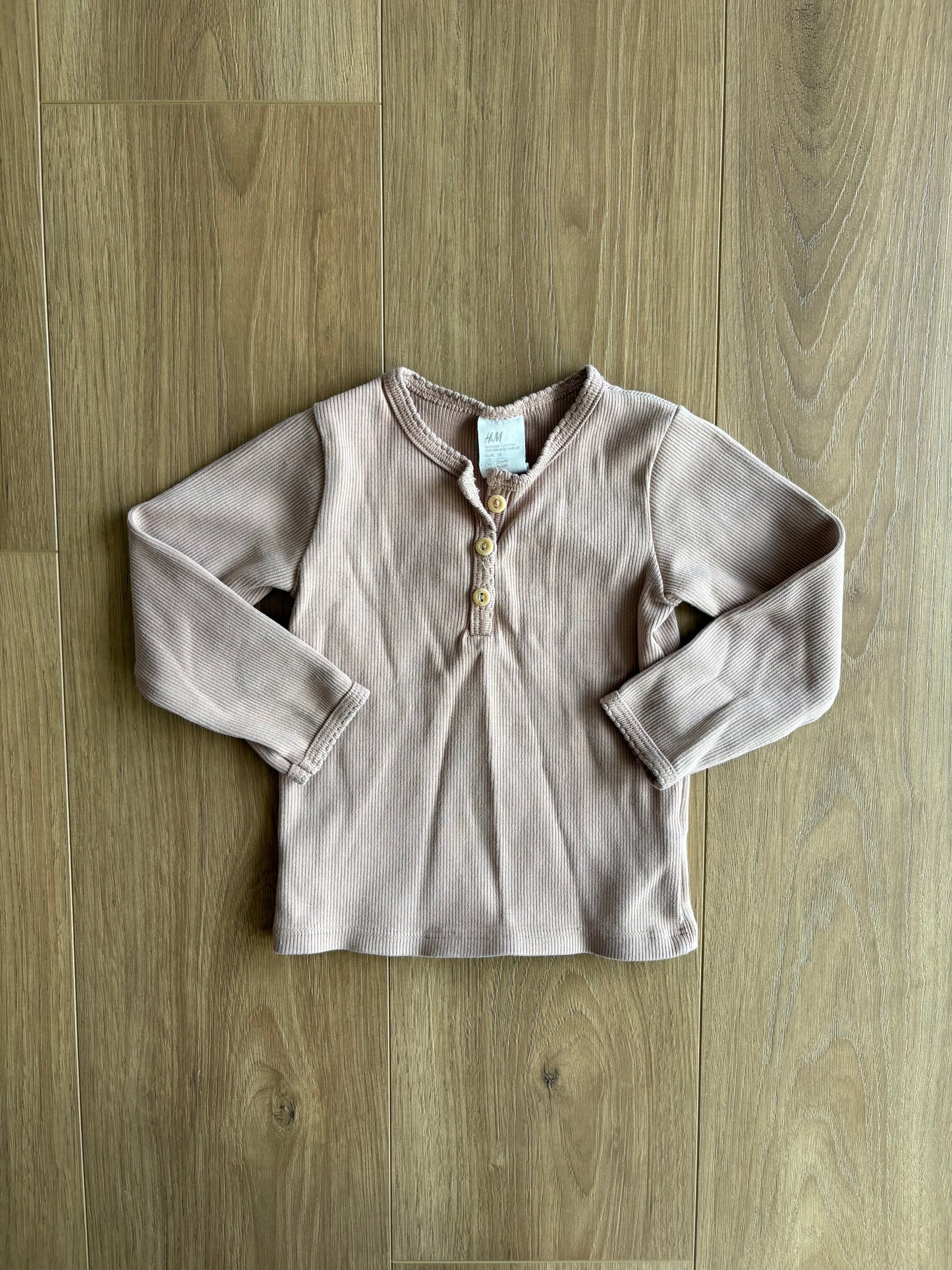 Chandail manches longues côtelé - H&M - 6/9 mois