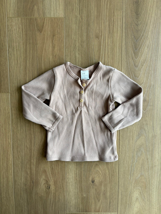 Chandail manches longues côtelé - H&M - 6/9 mois