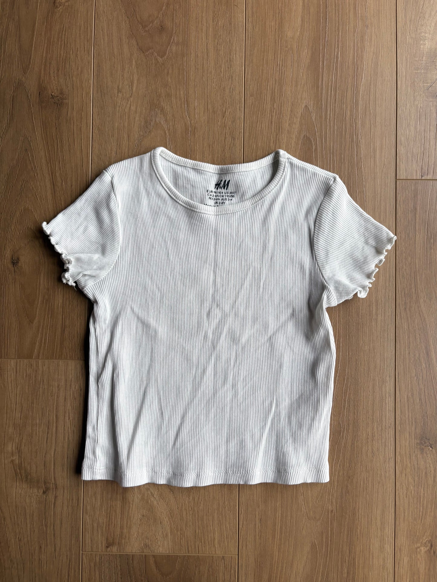 T-Shirt côtelé - H&M - 2/4 ans